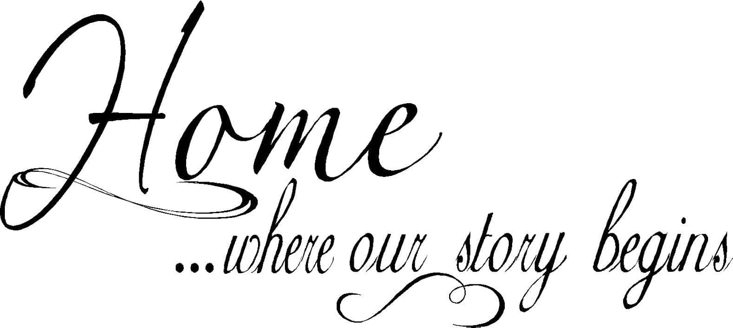 Home Where Our Story Wall Quote, Wall Words, Wall Decor, Quotes