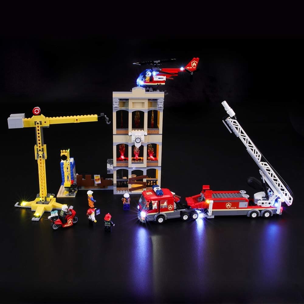 BRIKSMAX Led Lighting Kit for Downtown Fire Brigade - Compatible with Lego 60216 Building Blocks Model- Not Include The Lego Set