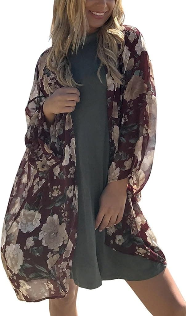 kolelin Womens Swimwear Cover-UPS Bikini Swim Beach Wear Cover Up Chiffon Shawl Wrap