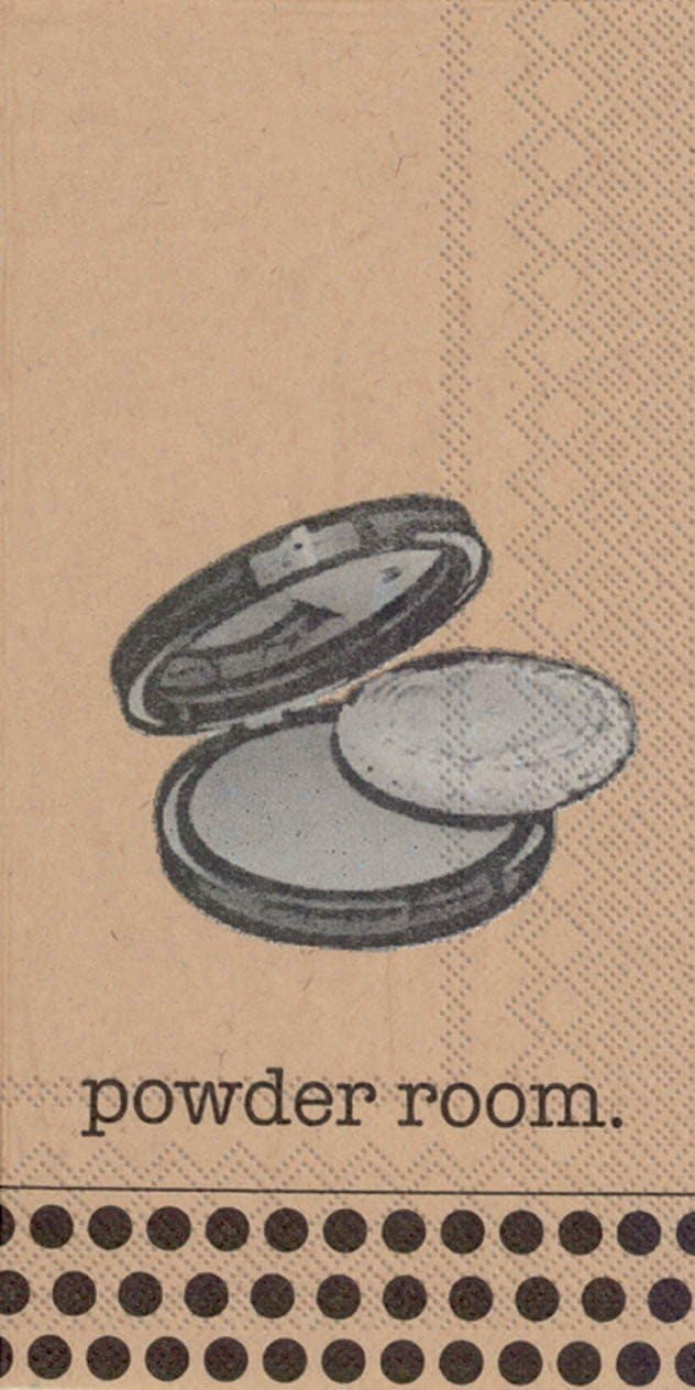 Ideal Home Range 16-Count 3-Ply Paper Guest Towel Napkins, Brown Paper Powder Room