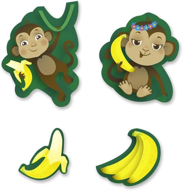 Busy Kids Learning Smelly Stickers - Monkeys - Banana Scent - 84 Pieces