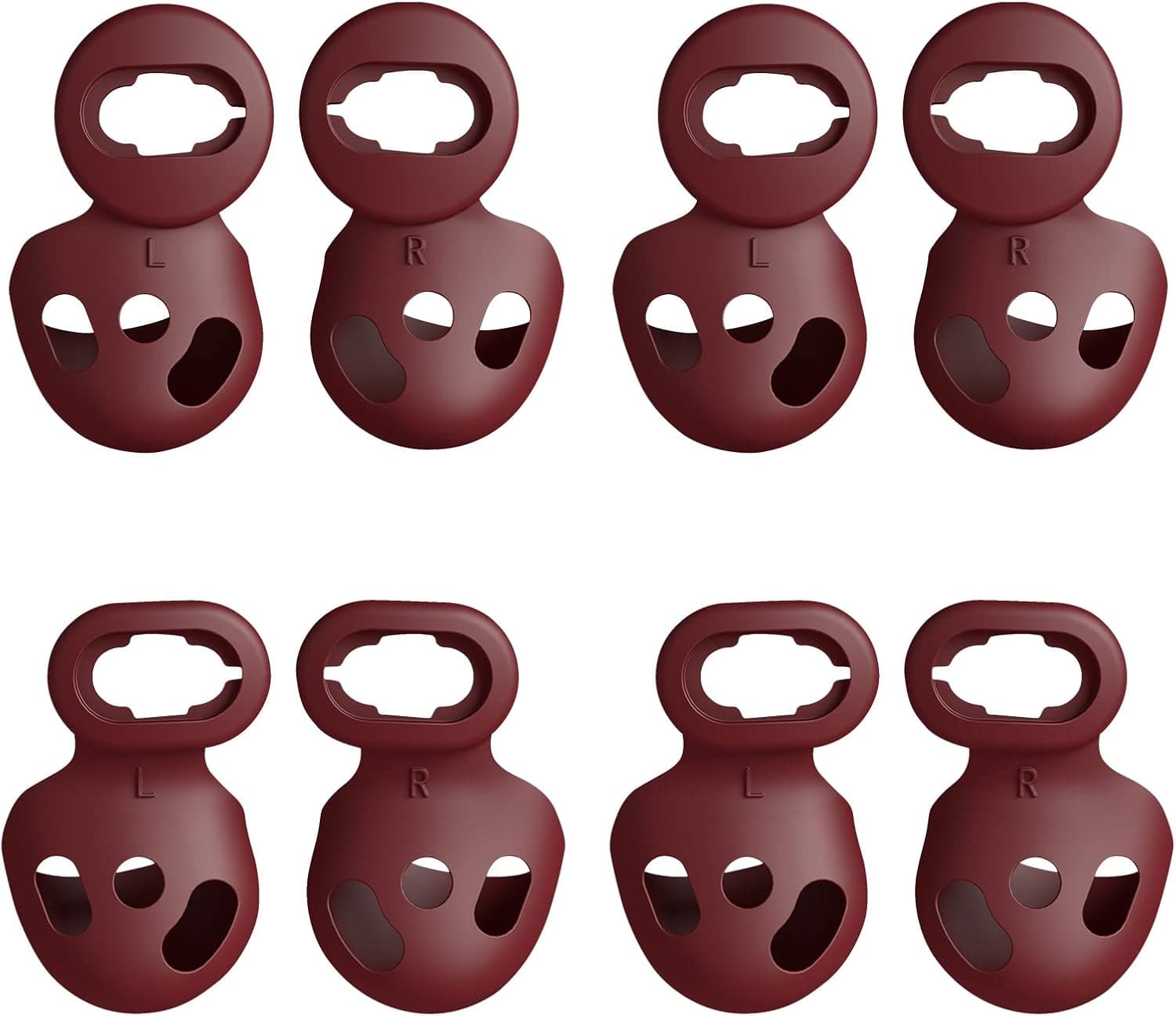 (4 Pairs) Seltureone Compatible for Samsung Galaxy Buds Live Ear Tips, Non-Slip Sound Leakproof Earbuds Cover Accessories for Galaxy Buds Live, Wine Red