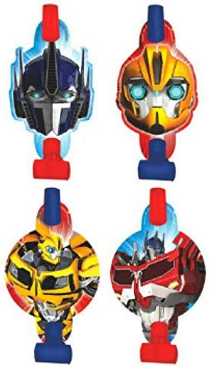 amscan 331413 Transformers™ Blowouts, 8 pcs, Party Favor, Multi Color, 5"