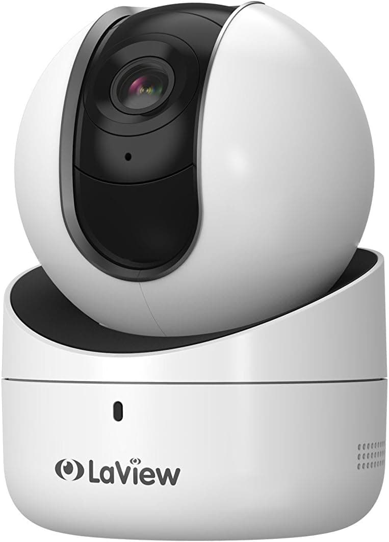 LaView HD 1080P Wi-Fi 360° Indoor Security Camera Wireless IP Camera Pan/Tilt WiFi Remote Monitor with Motion Detection 16GB SD Card Included