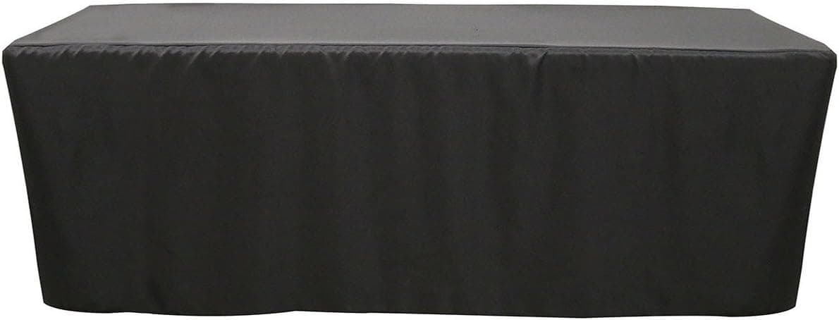 YOUR CHAIR COVERS - 8 ft. Fitted Polyester Tablecloth Rectangular Black, Premium Wedding Table Cloth for 8 ft Rectangle Tables