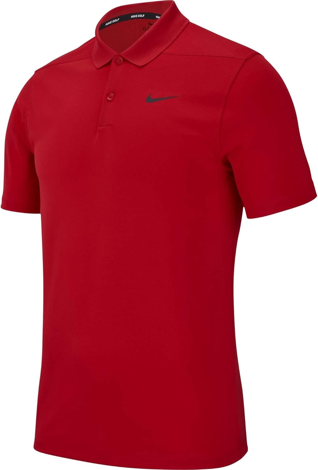 Nike Men's Dry Victory Polo Solid Left Chest, University Red/Black, Medium