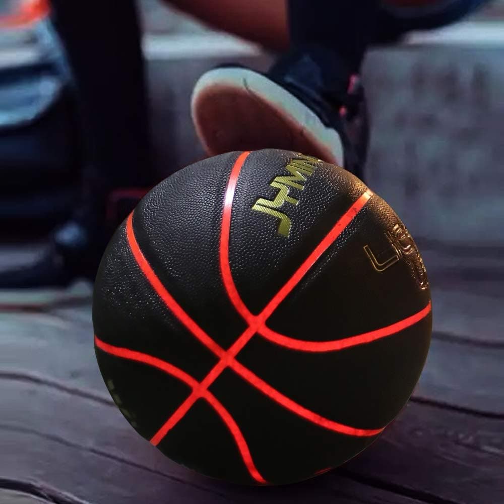 JYMingde Light Up LED Basketball-Uses Two High Bright LED's, Official Size and Weight, with Basketball Bag,Pump Needle