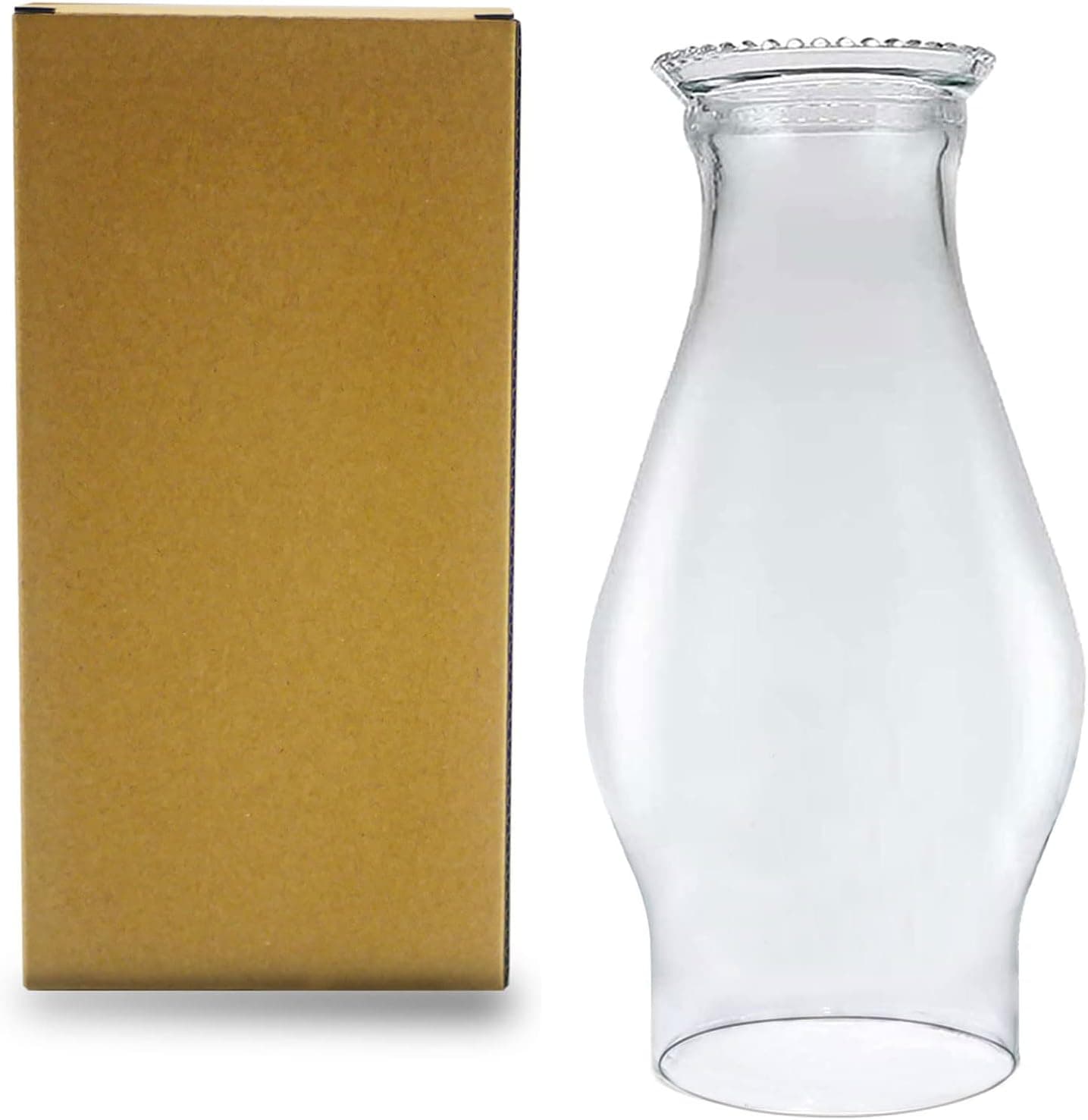 GXFCCYXT Oil Lamp Chimney 2 7/8 Inch Base 8 2/8 Inch Height Kerosene Lamp Shade Tall Clear Glass Replacement Lamp