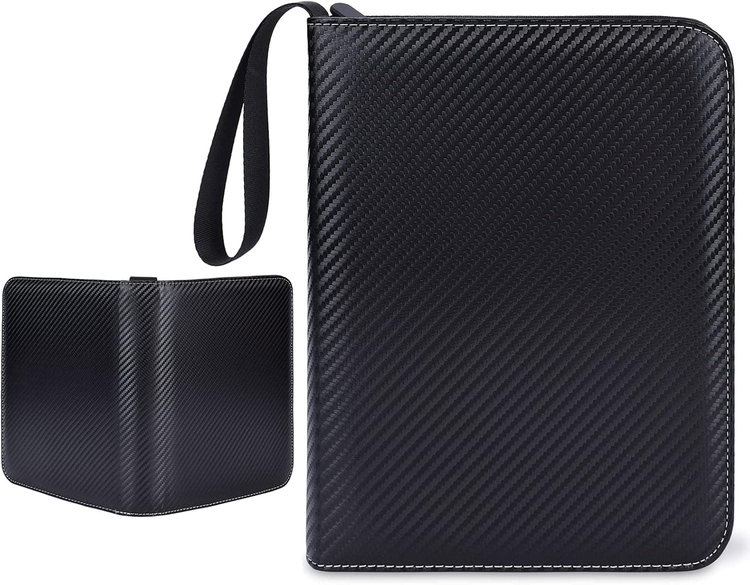 Card Binder Holder Carrying Case Trading Card Holder with Transparent Card Sleeves for Name Cards, Sports Cards,Game Cards Holds Up to 400 Cards with 50 Premium 4-Pocket Pages