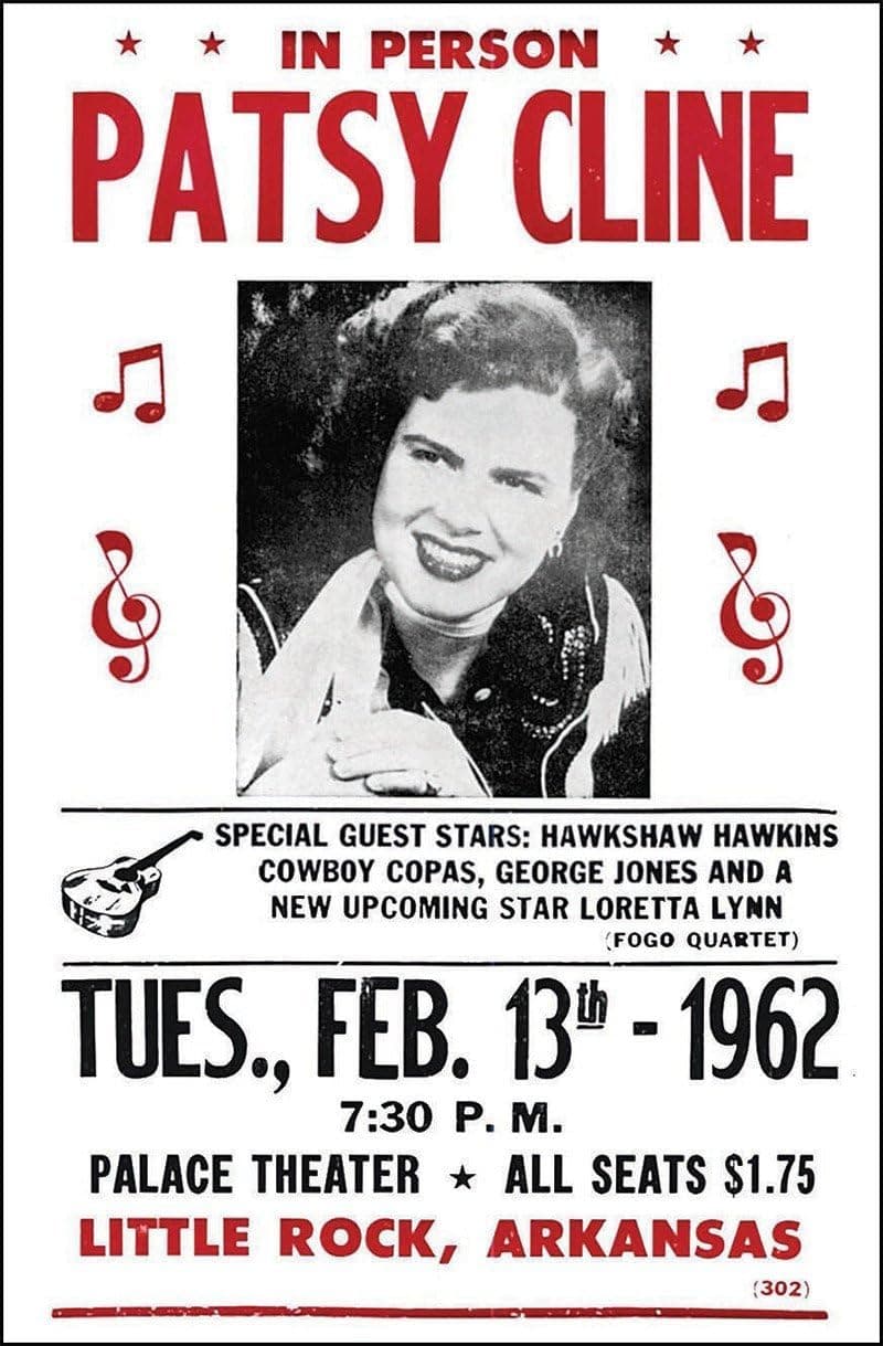 Patsy Cline In Person 14" X 22" Vintage Style Concert Poster