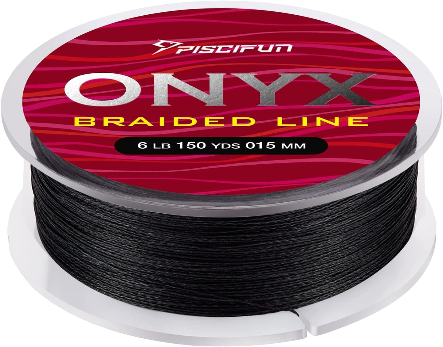 Piscifun Onyx Braided Fishing Line, Superline Abrasion Resistant Braided Lines, Zero Stretch Super Strong, Low Memory, Fast Water Cutting PE Fishing Lines, 6lb-150lb