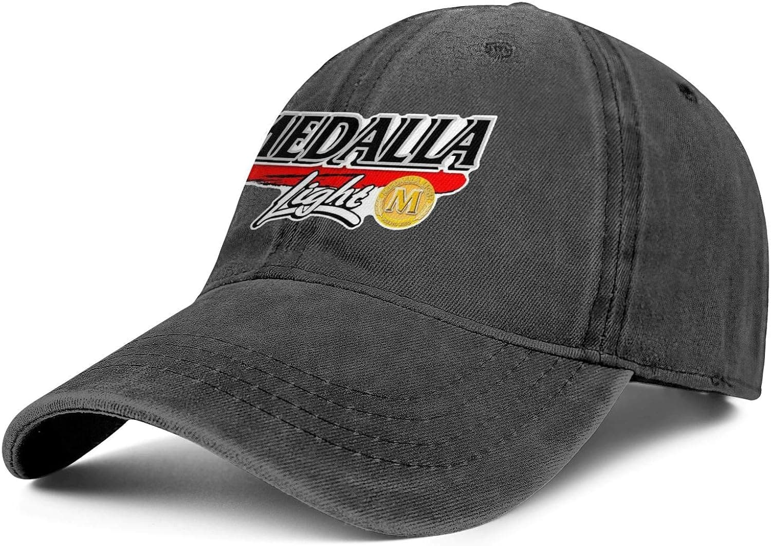 Medalla Light Women Mens Denim Baseball Cap Adjustable Snapback Sun Hat