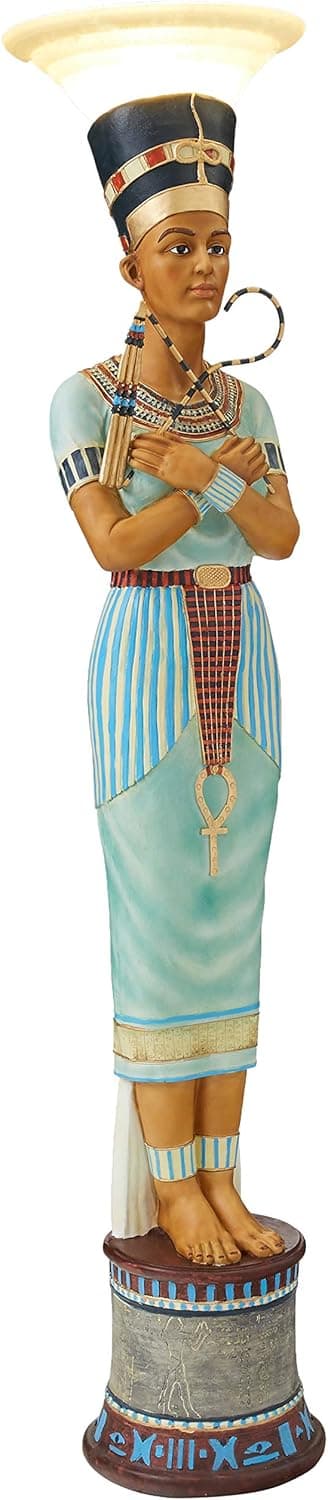 Design Toscano Queen Nefertiti Sculptural Floor Lamp