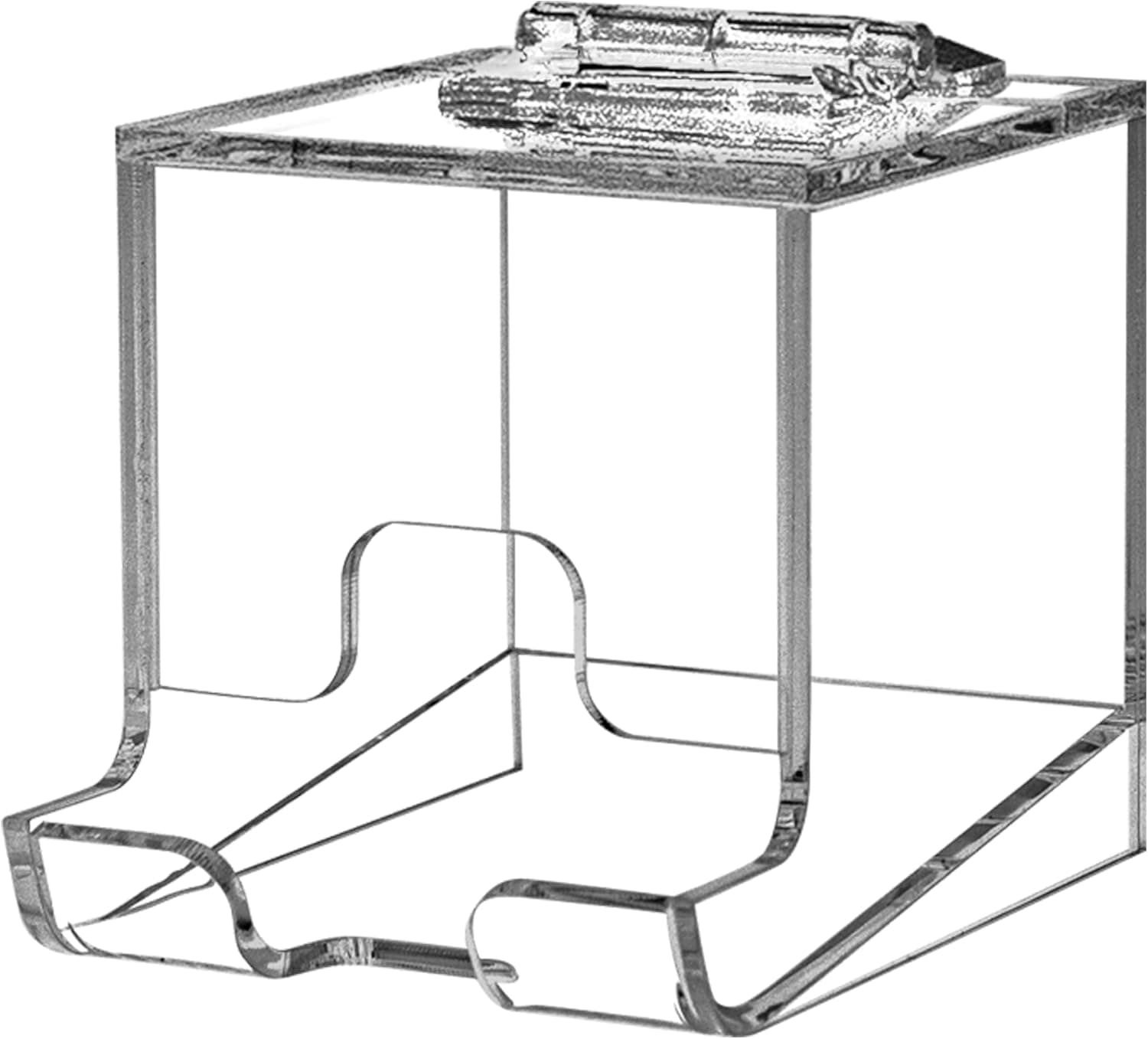 Marketing Holders Lip Balm Dispenser Retail Locations or Home Organizer Freestanding Countertop Hinged Lid Lipsticks Glosses Chapsticks See Through Crystal Clear Storage Bin Makeup Artists Salons