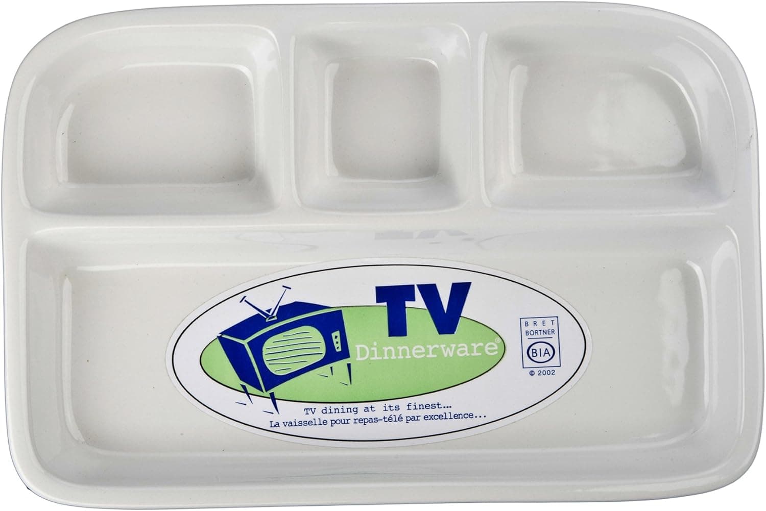 BIA White Divided TV Tray