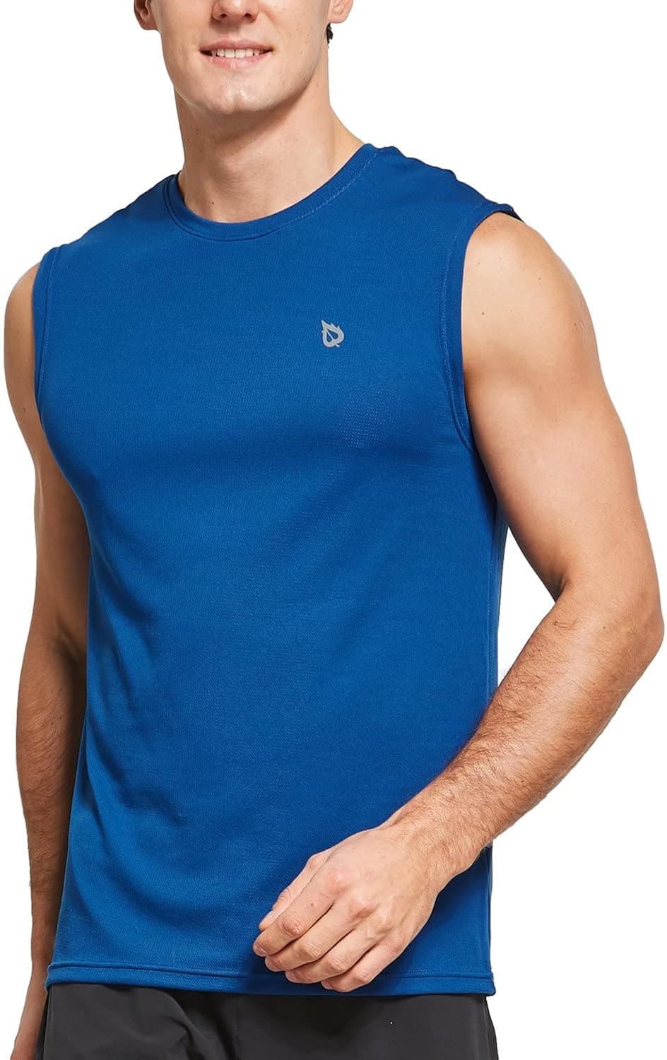 BALEAF Men's Sleeveless Moisture Wicking Shirts Gym Workout Muscle Tank Top