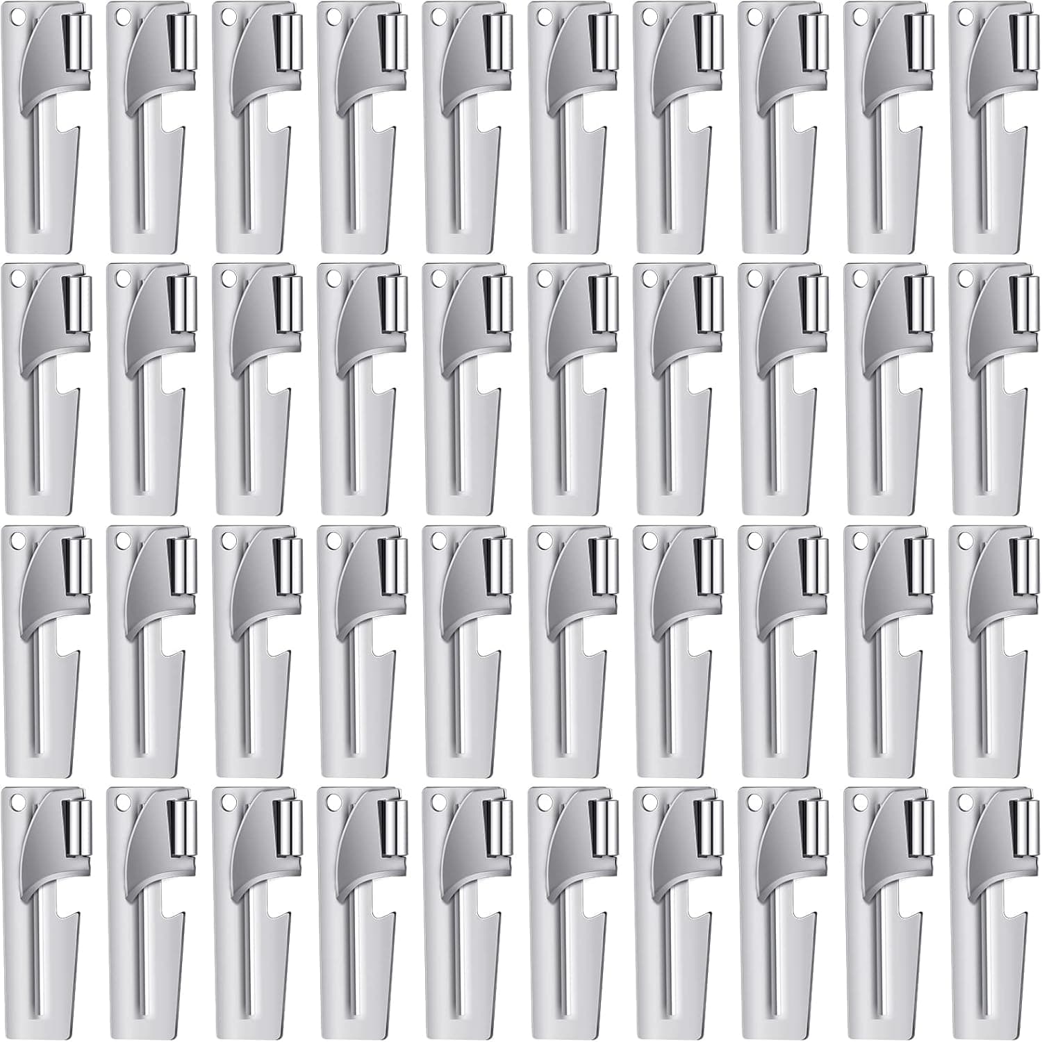 40 Pack P-38 Can Opener Manual Military Style Survival Kit Stainless Steel Camping Can Opener Portable Army Survival Kits Emergency Can Tool for Travel Camping