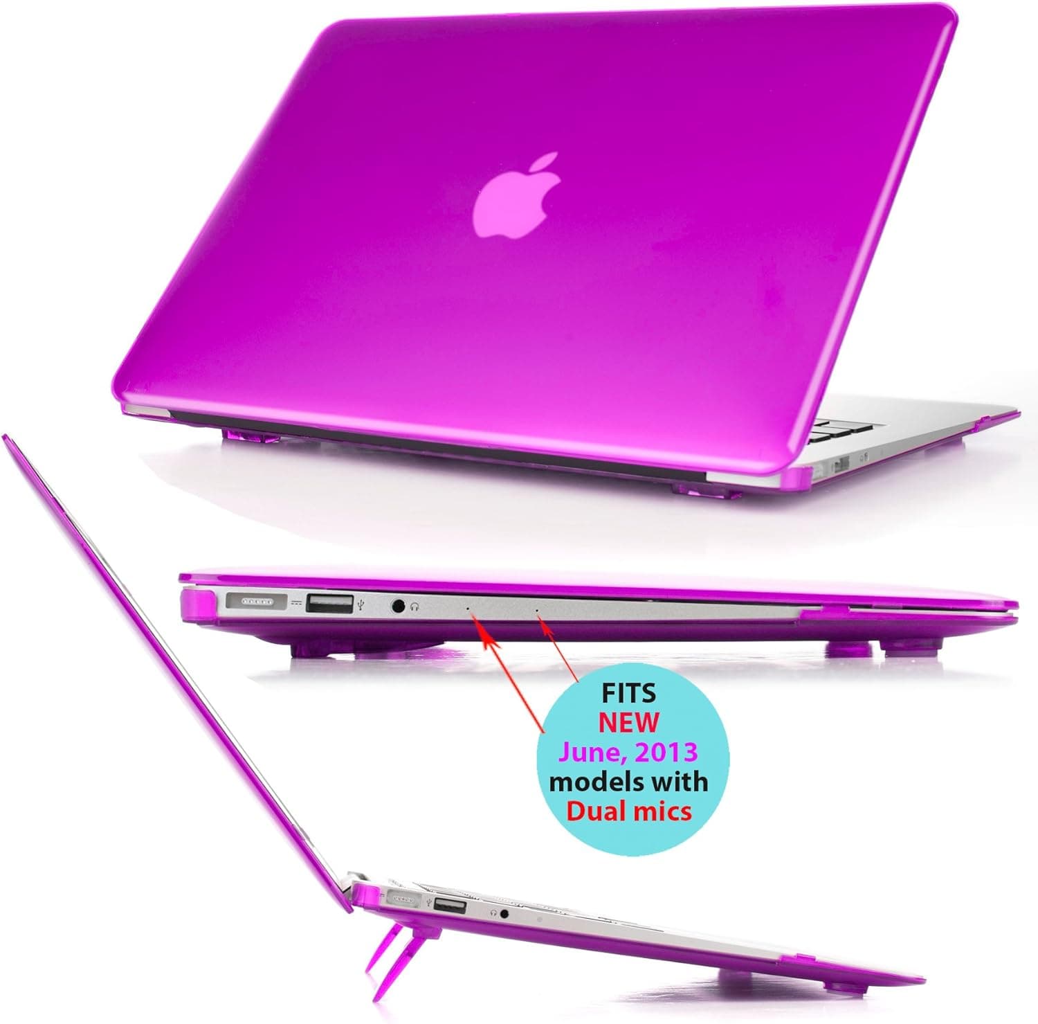 mCover Case Compatible for 2010~2019 13.3" Apple MacBook Air A1369 A1466 (Without Retina Display) Laptop Computer ONLY (NOT Fitting Other MacBook Models) - Purple