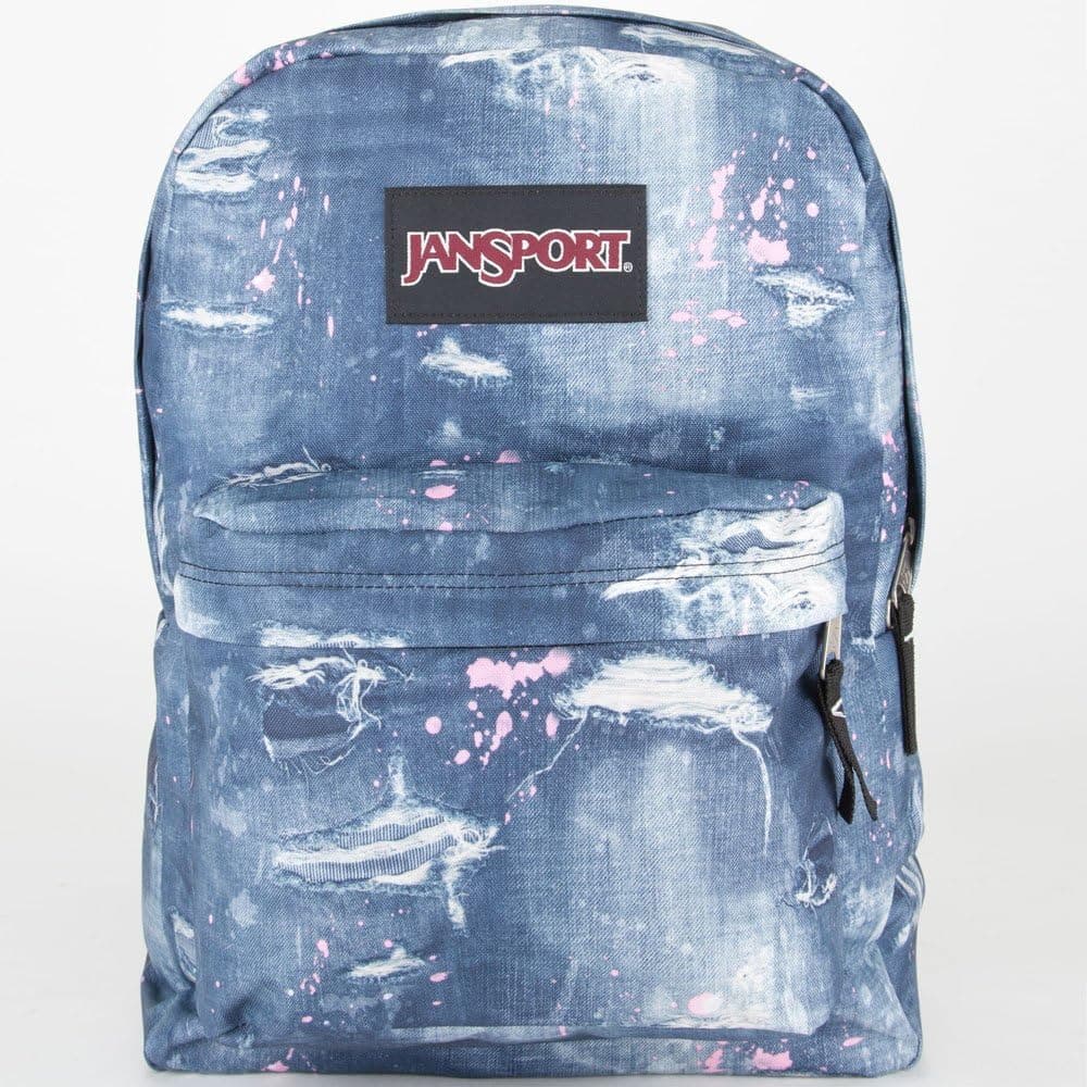 JanSport Black Label Superbreak (Multi Distressed Denim )