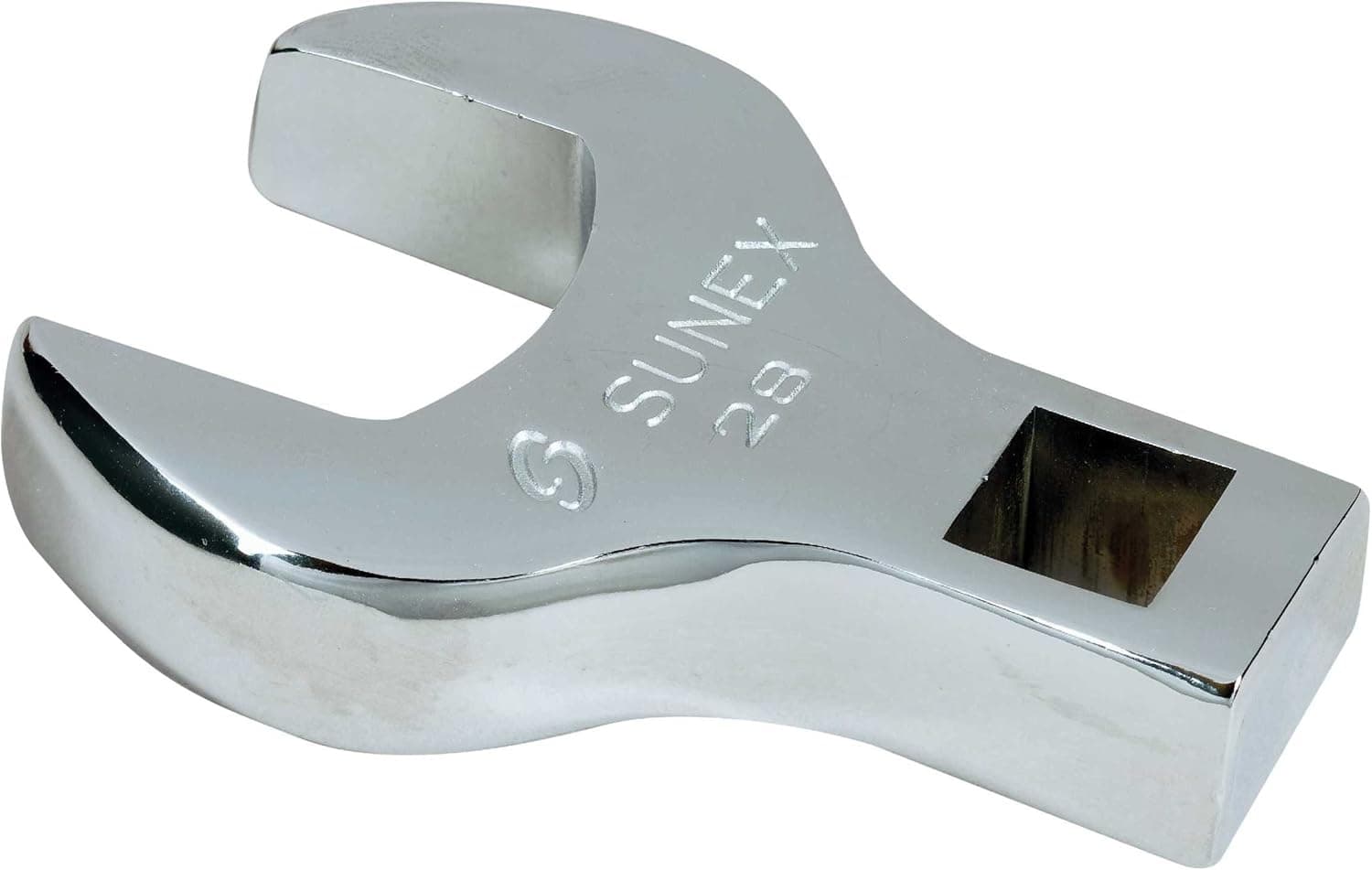 Sunex Tools 97328 1/2" Drive 28 mm Fully Polished Jumbo Straight Crowfoot Wrench