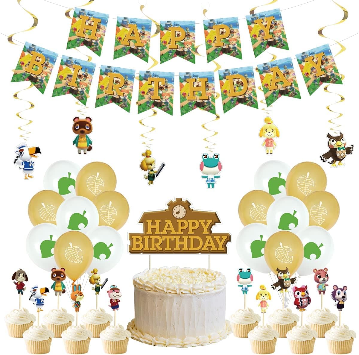 OULUN Birthday Party Supplies For Animal Crossing ,Animal Theme Party Decoration