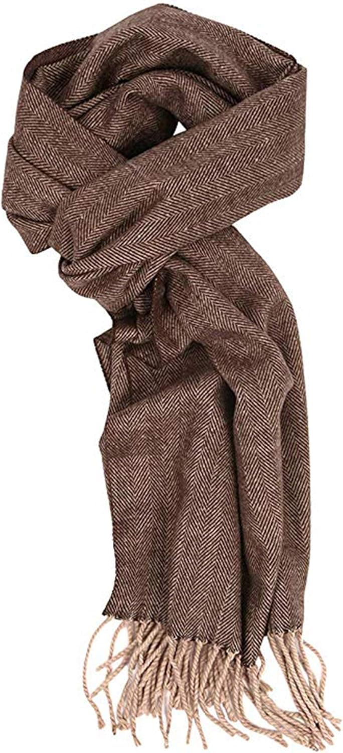 Runtlly Men's Winter Scarf Soft Classic Cashmere Feel Scarves Unisex