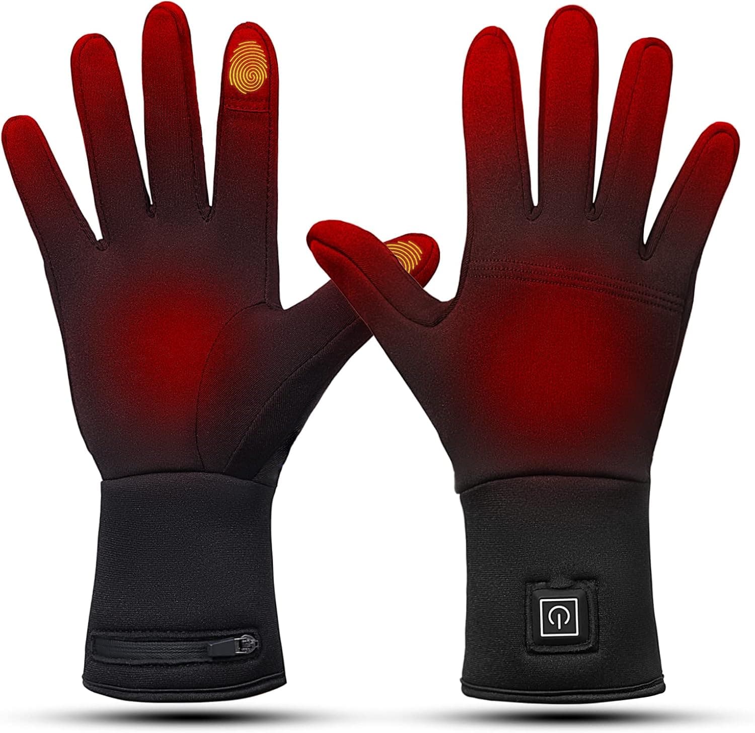 Ayzaw Heated Gloves for Men Women, Rechargeable Battery Heated Gloves Liners for Ski Skating Snow Camping Hiking (XS/S)