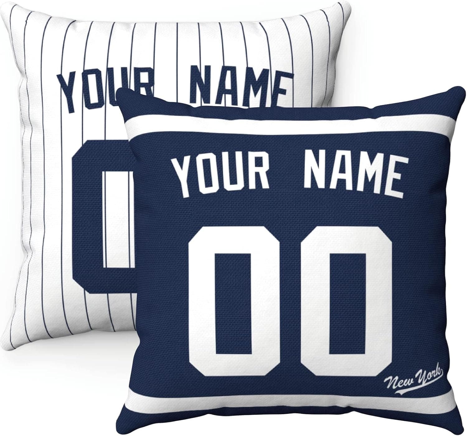 ANTKING Throw Pillow 2 Packs Personalized Custom Any Name and Number for Men Women Boy Gift