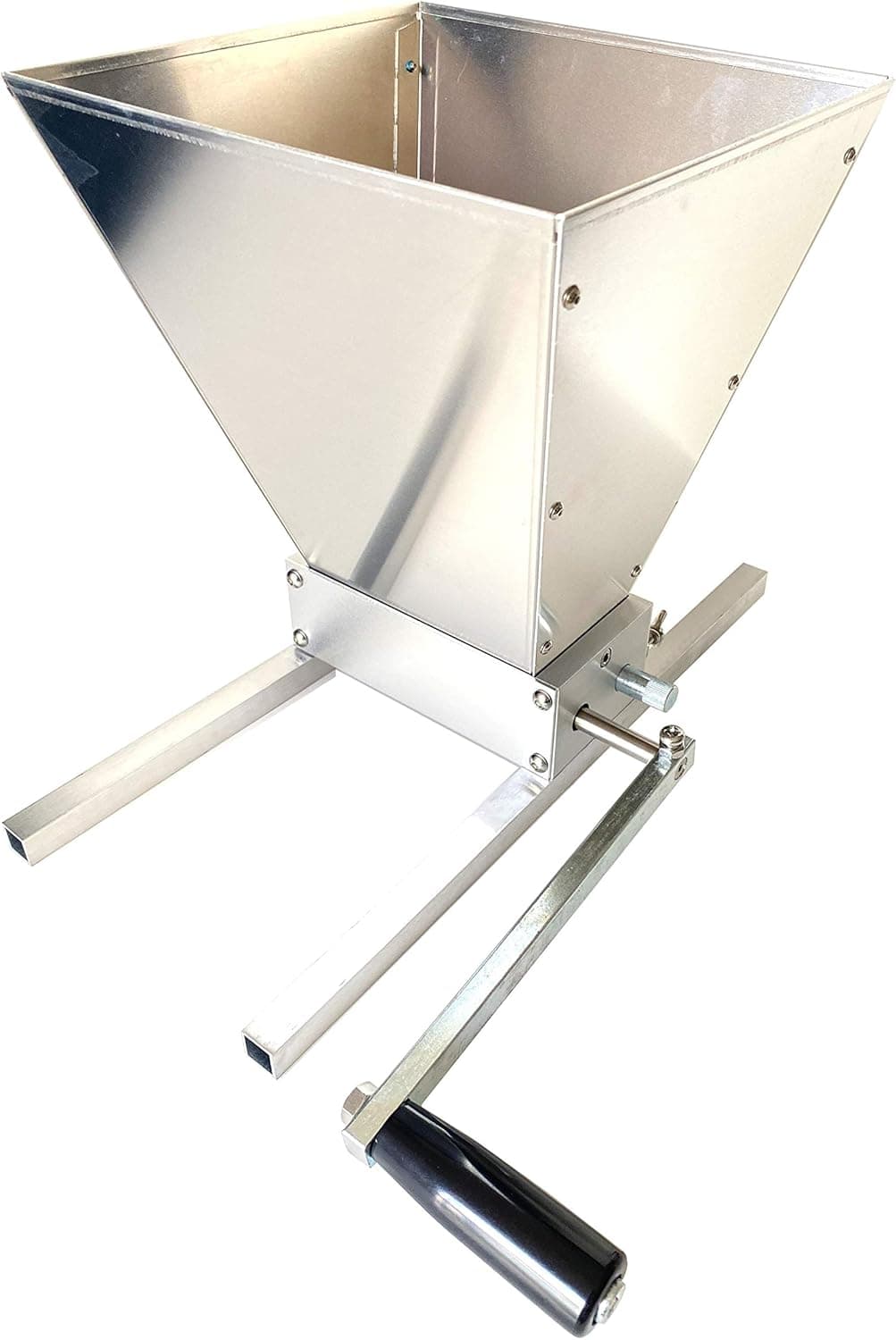 Kakaako Brewing Grain Mill 2 Roller Malt Crusher for Homebrew Manual Adjustable Barley Grinder with Base