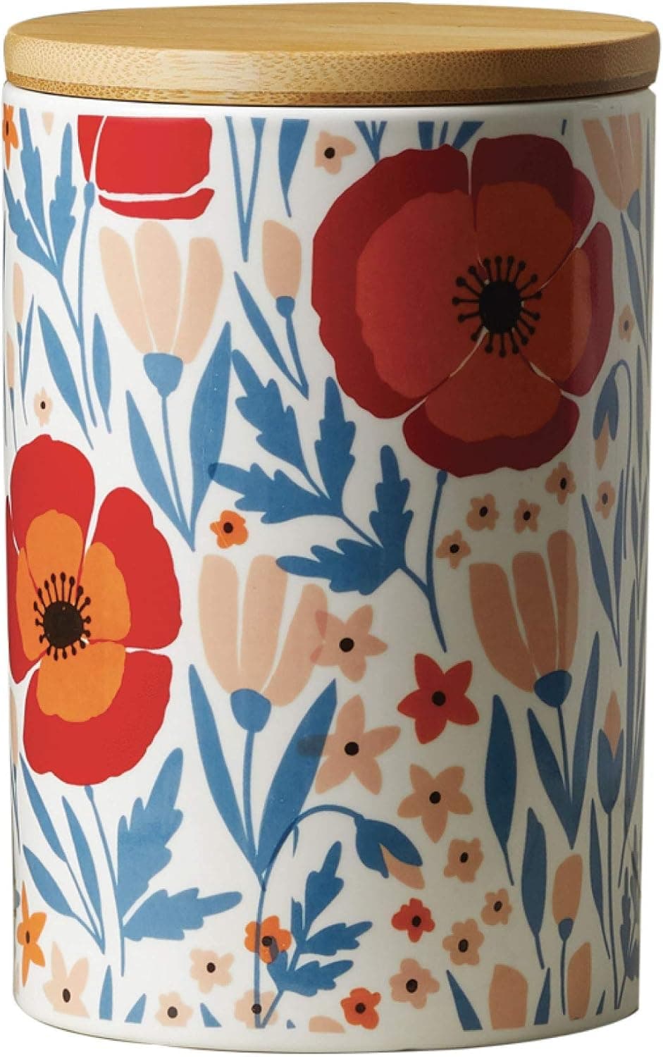 Latter-Day Home Floral Kitchen Canister - Canister Kitchen - Kitchen Accessories - Kitchen Decorations - Canisters for Kitchen Counter - Flour and Sugar Containers, 4.25'’x 4.25’’x 6.5''