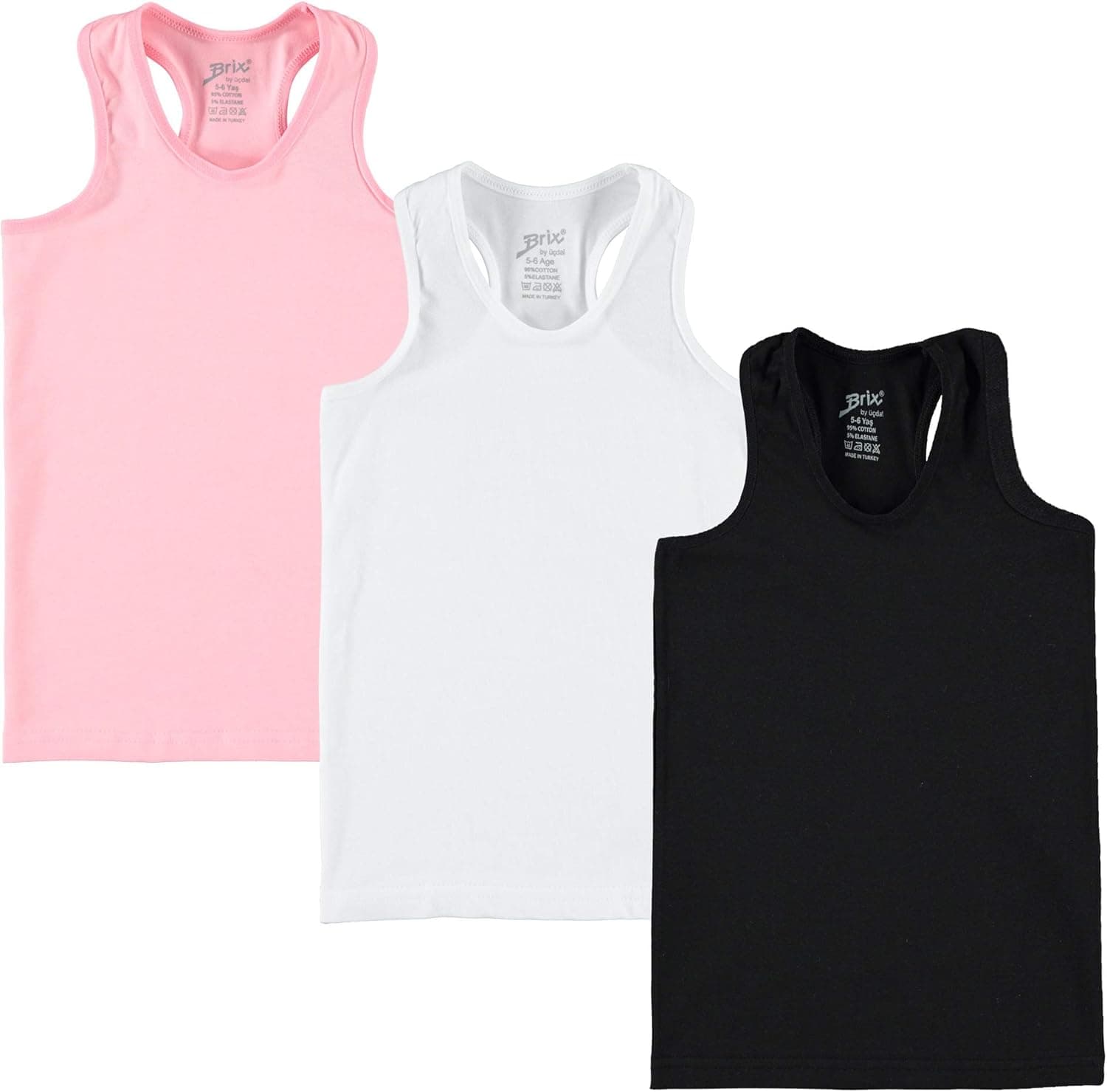 Girls’ Tank Tops Dance Racerback - 3 - Pack Ballet Gymnastics Sportswear Sleeveless Crop Top.