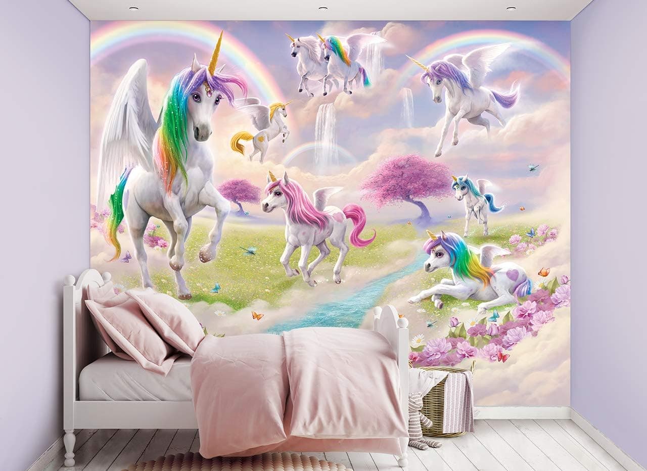 Walltastic WT46245 Magical Unicorn Wall Mural, Multicolor
