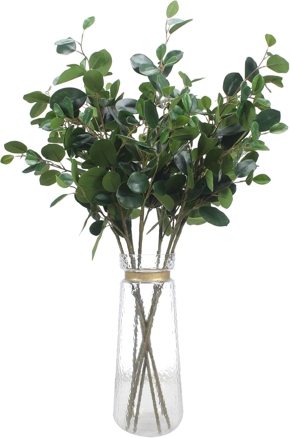 Duovlo 36'' Artificial Long Eucalyptus Leaf Branches Plants Artificial Greenery for Home Office Garden Decoration,Pack of 2