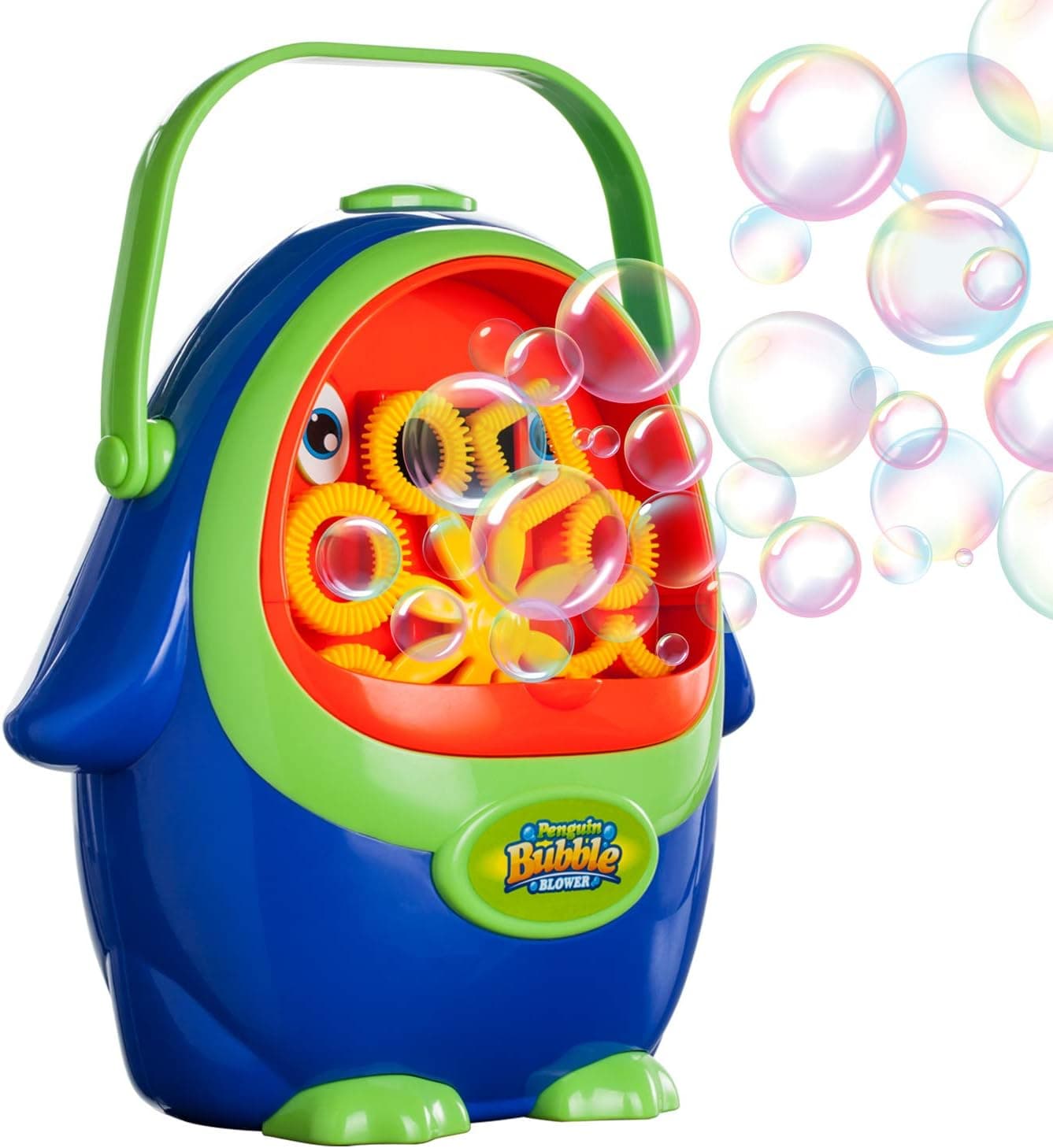 Vtopmart Automatic Bubble Blower Machine with Bubble Solution for Kids Toddlers, Penguin Bubble Maker for Party, Wedding, Outdoor Indoor Games, Battery Operated (Not Included)
