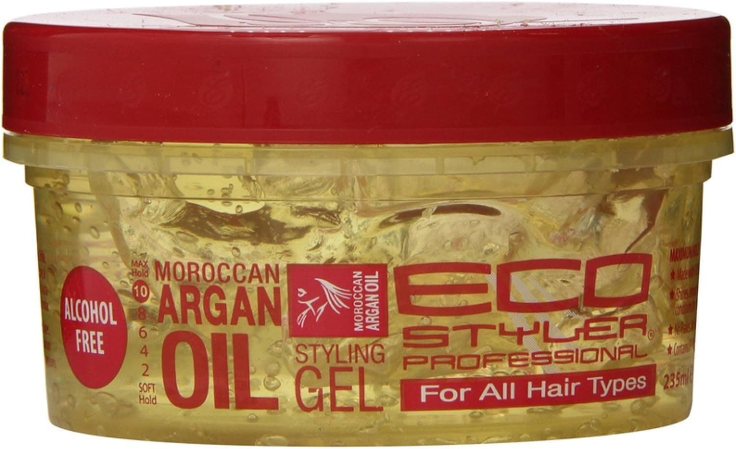 ECOCO EcoStyler Gel, Moroccan Argan Oil, 8 oz (Pack of 4)
