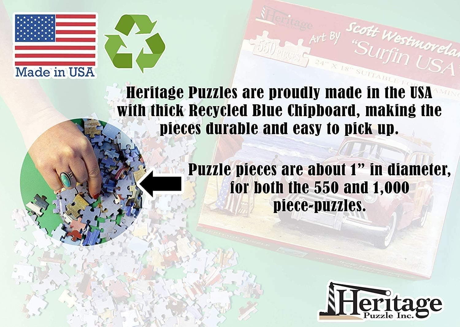 Heritage Great Lakes Jigsaw Puzzle - 1000 Pieces - Nautical Chart Map