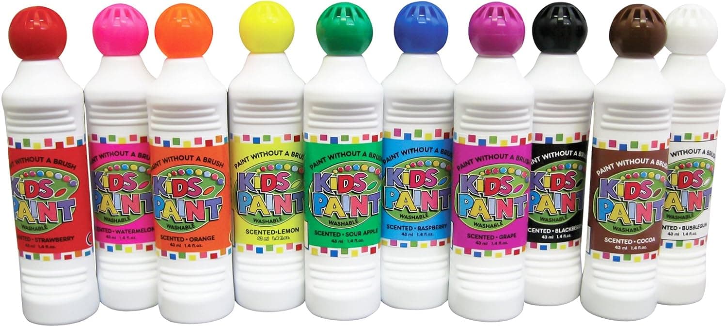 Crafty Dab Kids Paints - Set of 10 - Assorted Colors - Scented