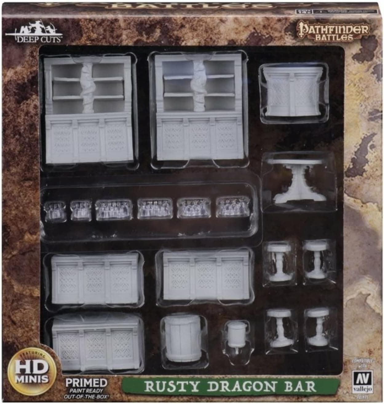 Pathfinder Battles Deep Cuts Unpainted Miniatures: Rusty Dragon Bar