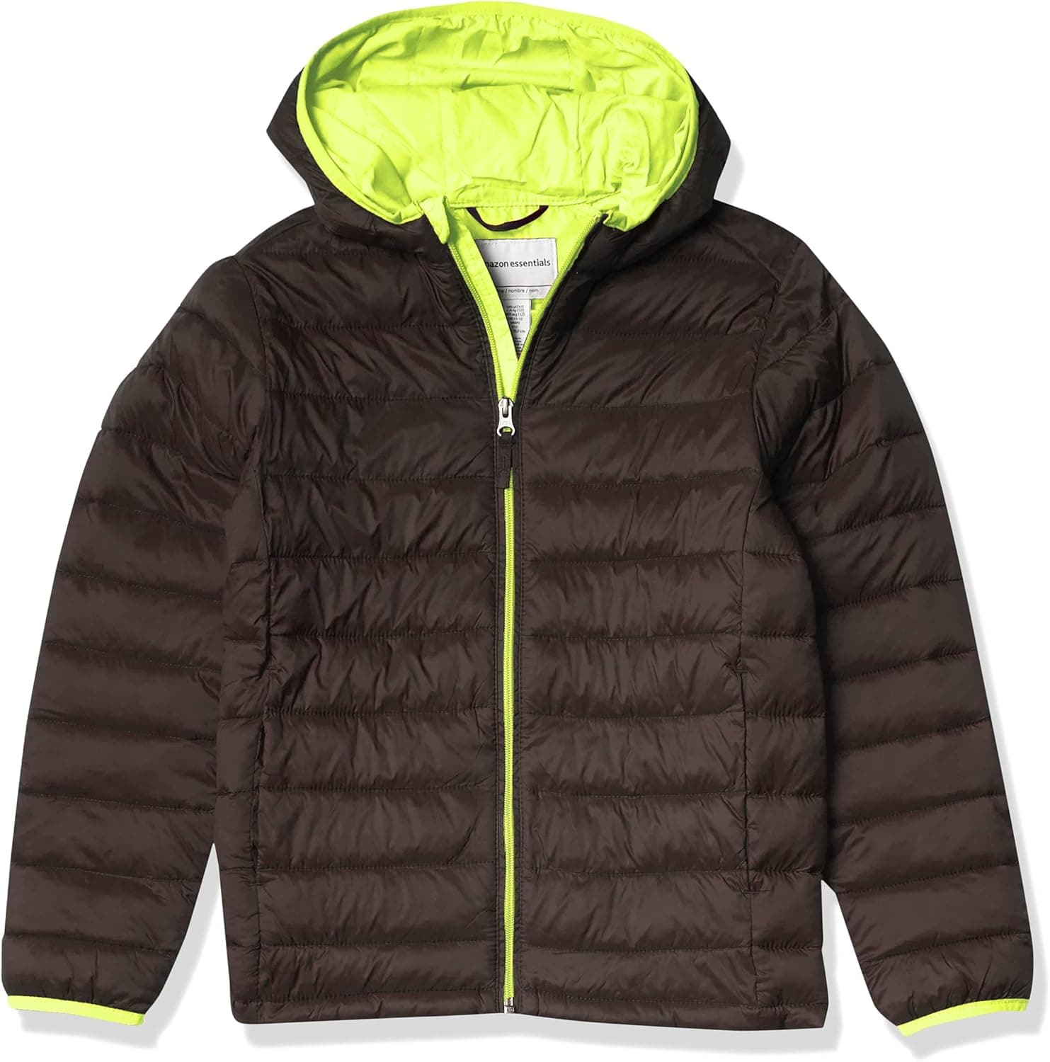 Amazon Essentials Boys and Toddlers' Lightweight Water-Resistant Packable Hooded Puffer Coat