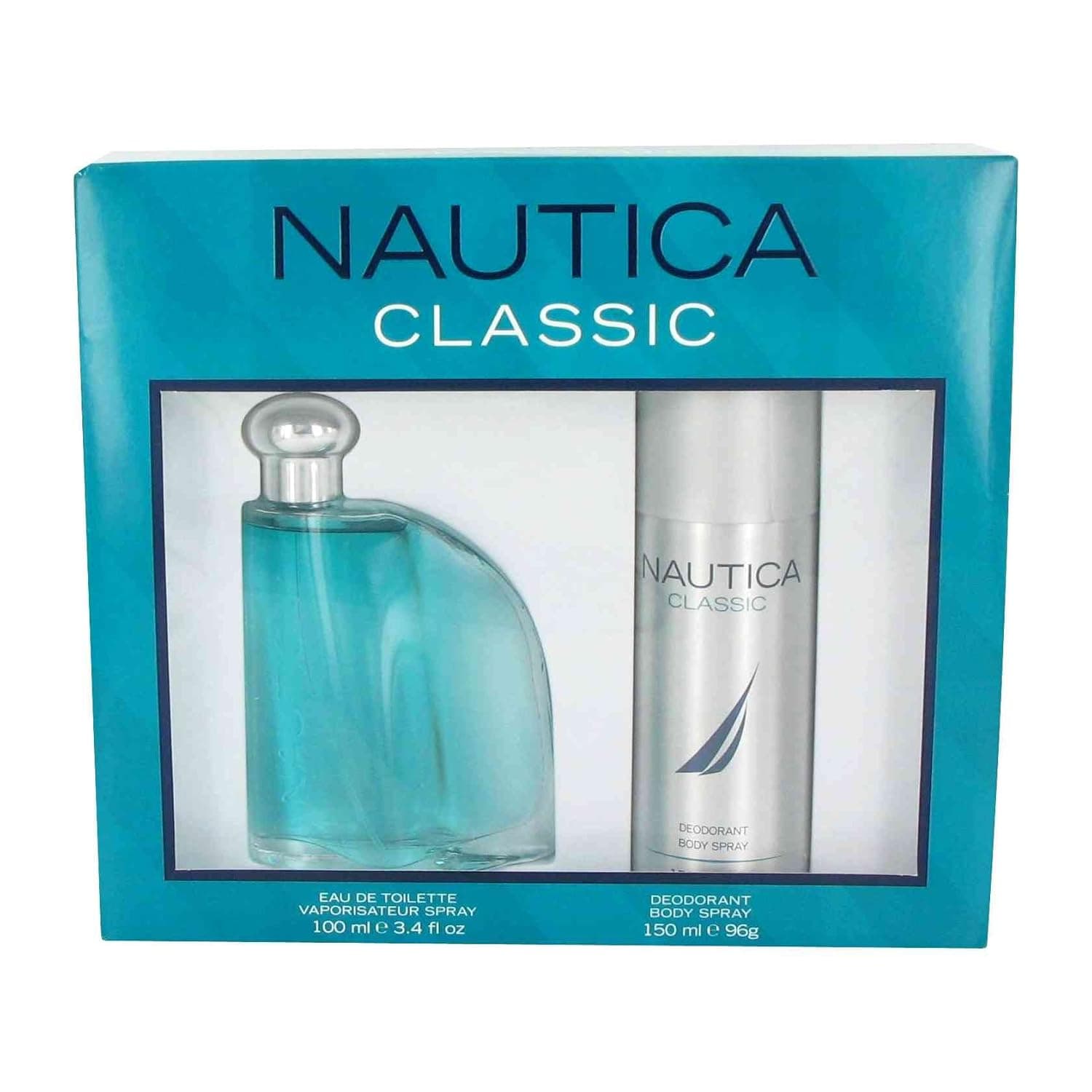 Nautica Classic by Nautica Gift Set -- 3.4 oz Eau De Toilette Spray + 5 oz Deodorant Body Spray for Men