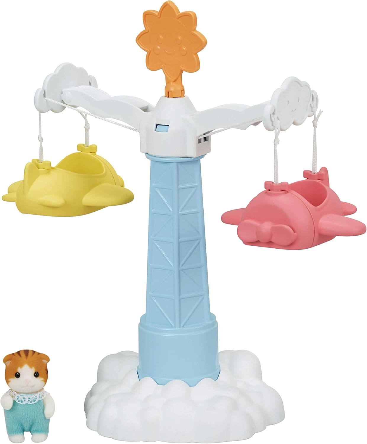 Calico Critters Baby Airplane Ride, Dollhouse Playset with Maple Cat Figure Included