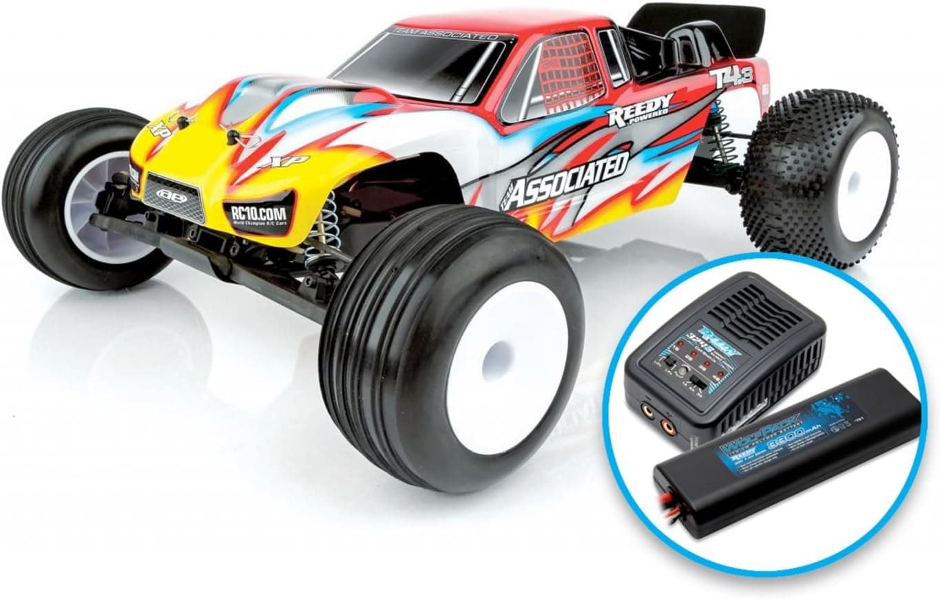 1/10 RC10T4.3 2WD Stadium Truck Brushless LiPo Combo RTR, Red