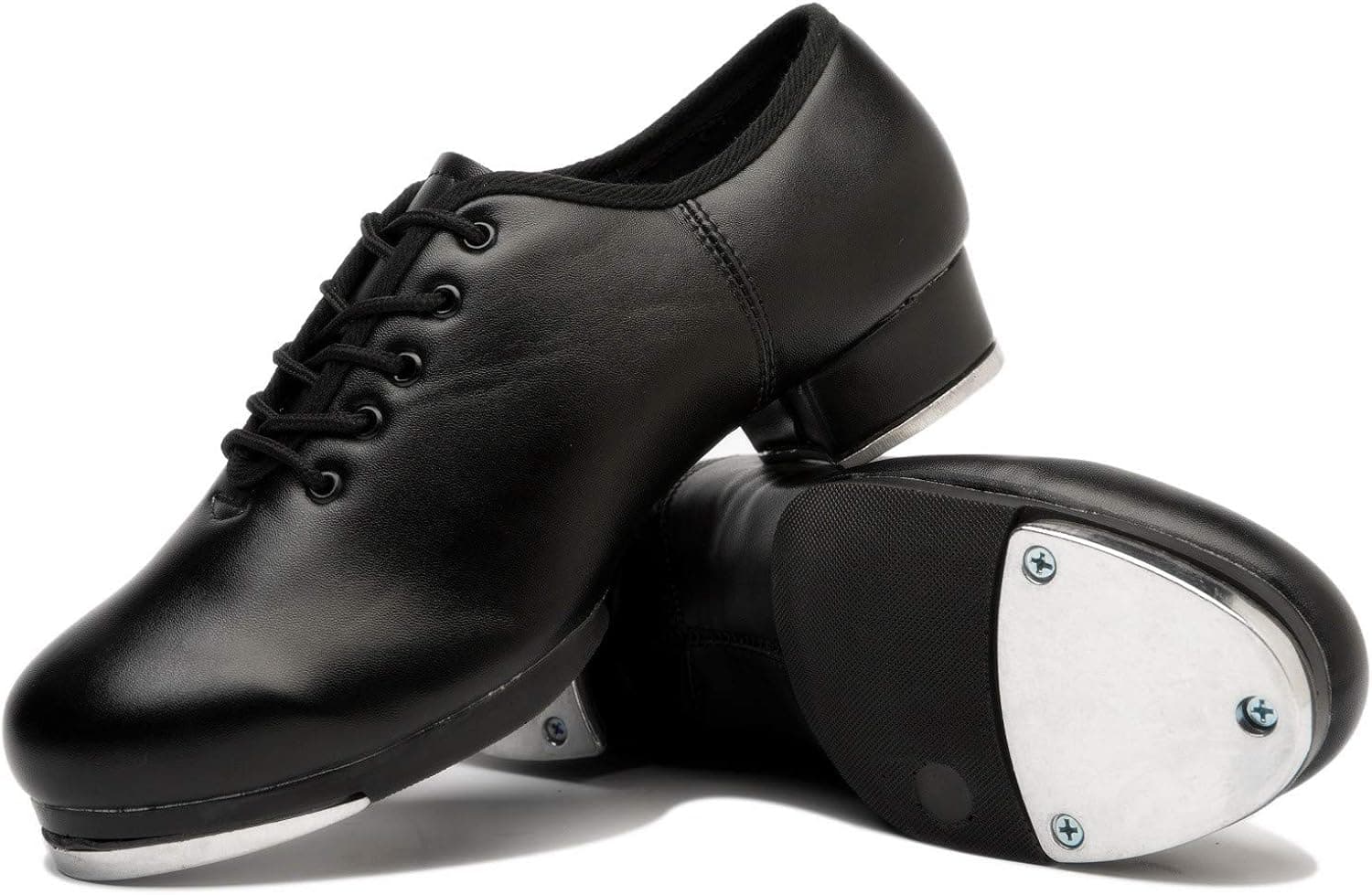 BriskShoe Unisex Child Girl Boy Lace-Up Jazz Tap Dance Shoe for Toddler,Little Kid