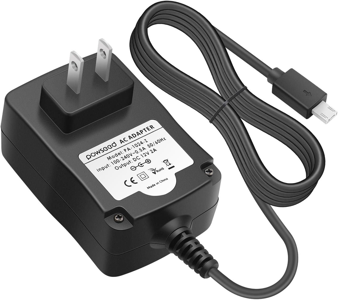 Powseed Ac 24W 12v 2a Laptop Power Adapter Charger for Asus Chromebook Flip C100 C100P C100PA-DB02 C201 C201P C201PA PN ADP-24EW B Touchscreen Supply Cord