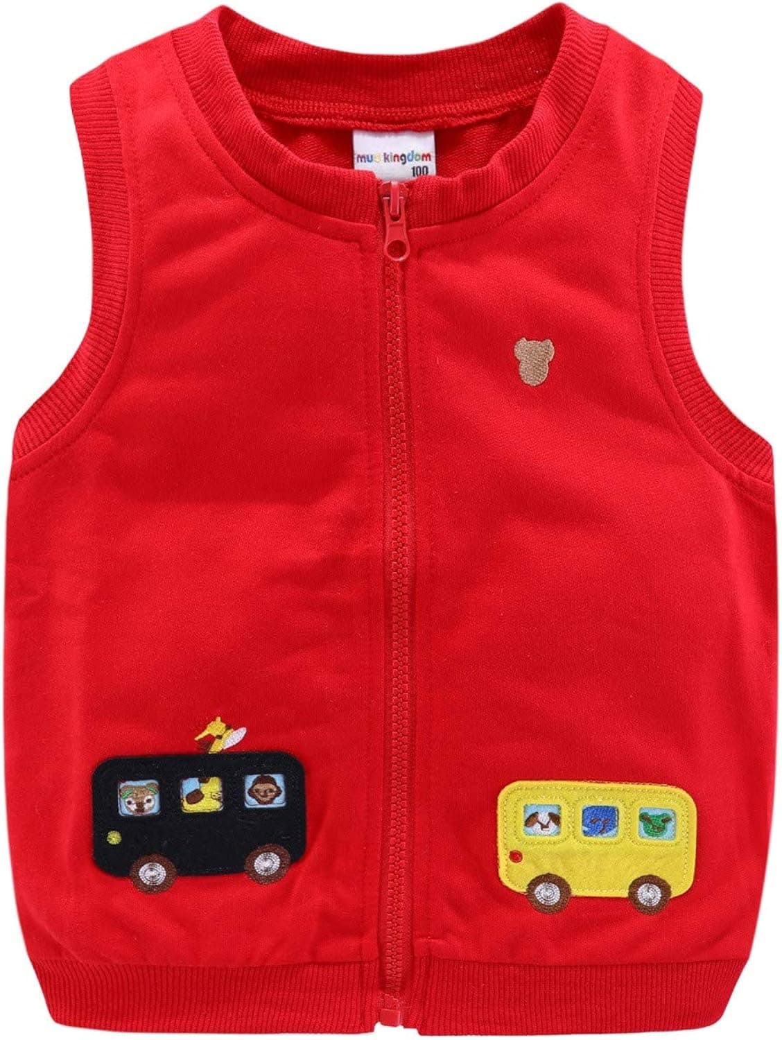 Mud Kingdom Little Boys Girls Vests Outerwear Cute Cartoon Embroidery