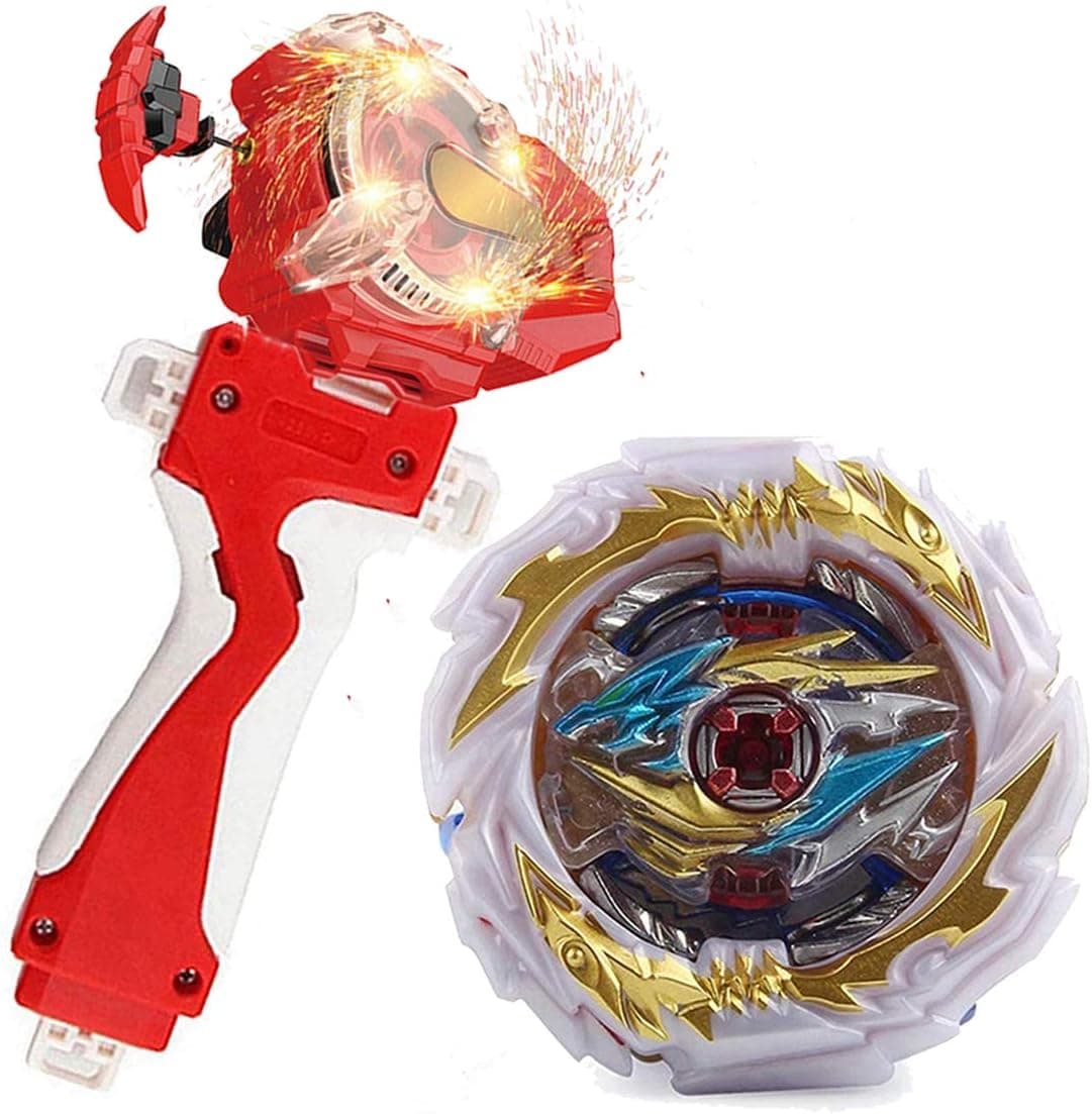 Sparking Launcher Bey Burst Evolution Turbo Blade Battling Tops String Launcher Grip Super King B-171 Tempest Dragon Cm1A Top Starter Bey Set Metal Fusion Gaming Tops Spinning Toys Gift for Boys Kids