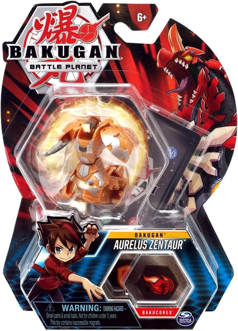 Bakugan, Aurelus Zentaur, 2" Tall Collectible Transforming Creature, for Ages 6 & Up