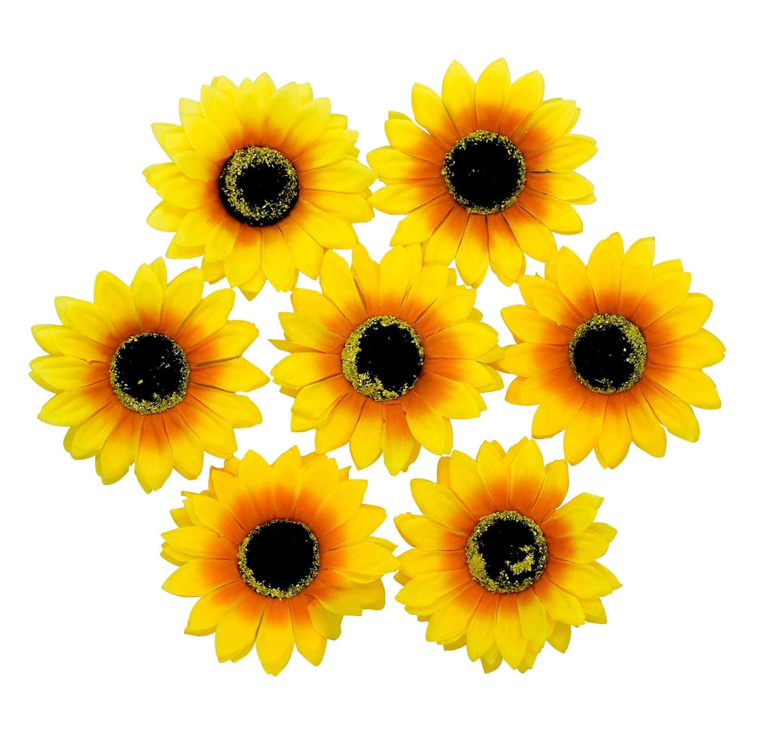 AUEAR, 12 PCS Sunflower Alligator Clips Duckbill Hair Clip Flower Hair Clip Barrettes Styling Accessories for Women Girls Beach Summer Party