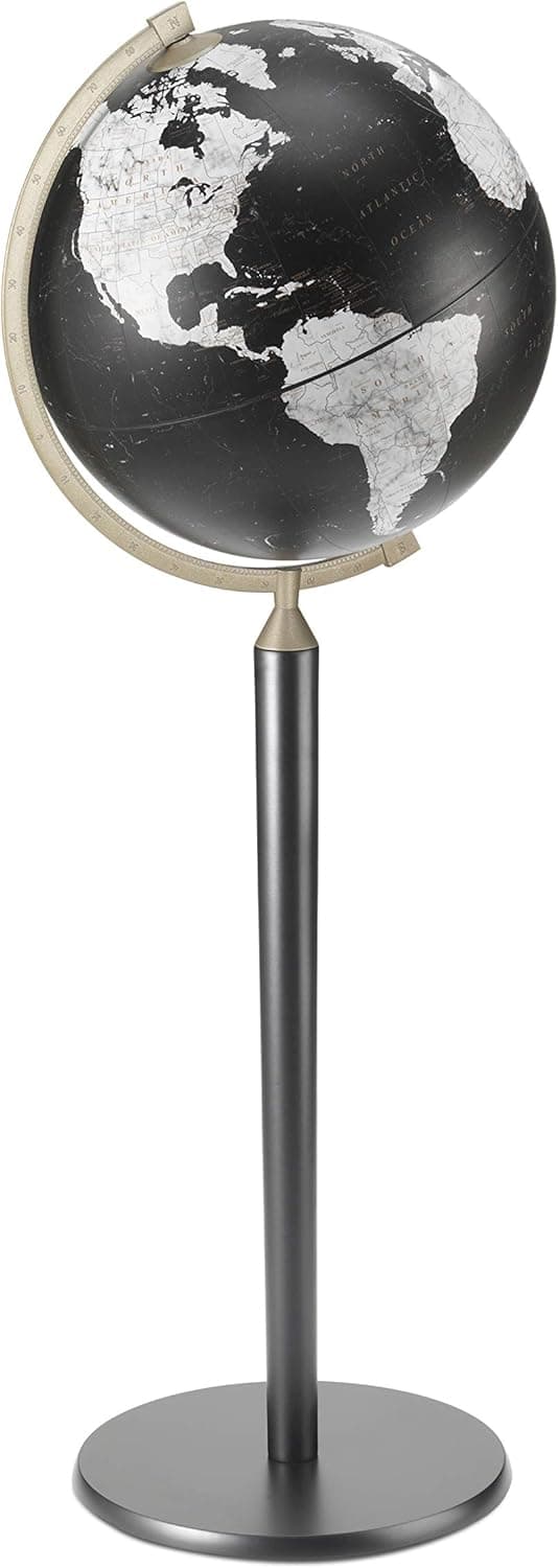 Zoffoli 16" Vasco da Gama Floor Globe (Black Stand with Black Ocean)