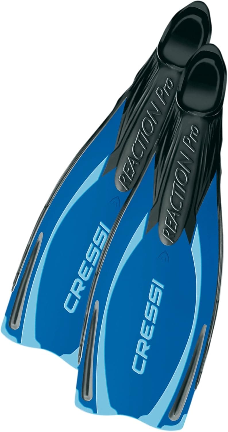 Cressi Adult Snorkeling & Scuba Diving Fins - Powerful Full Foot Pocket Fins - Reaction Pro: Made in Italy